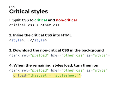 Load critical CSS foremost