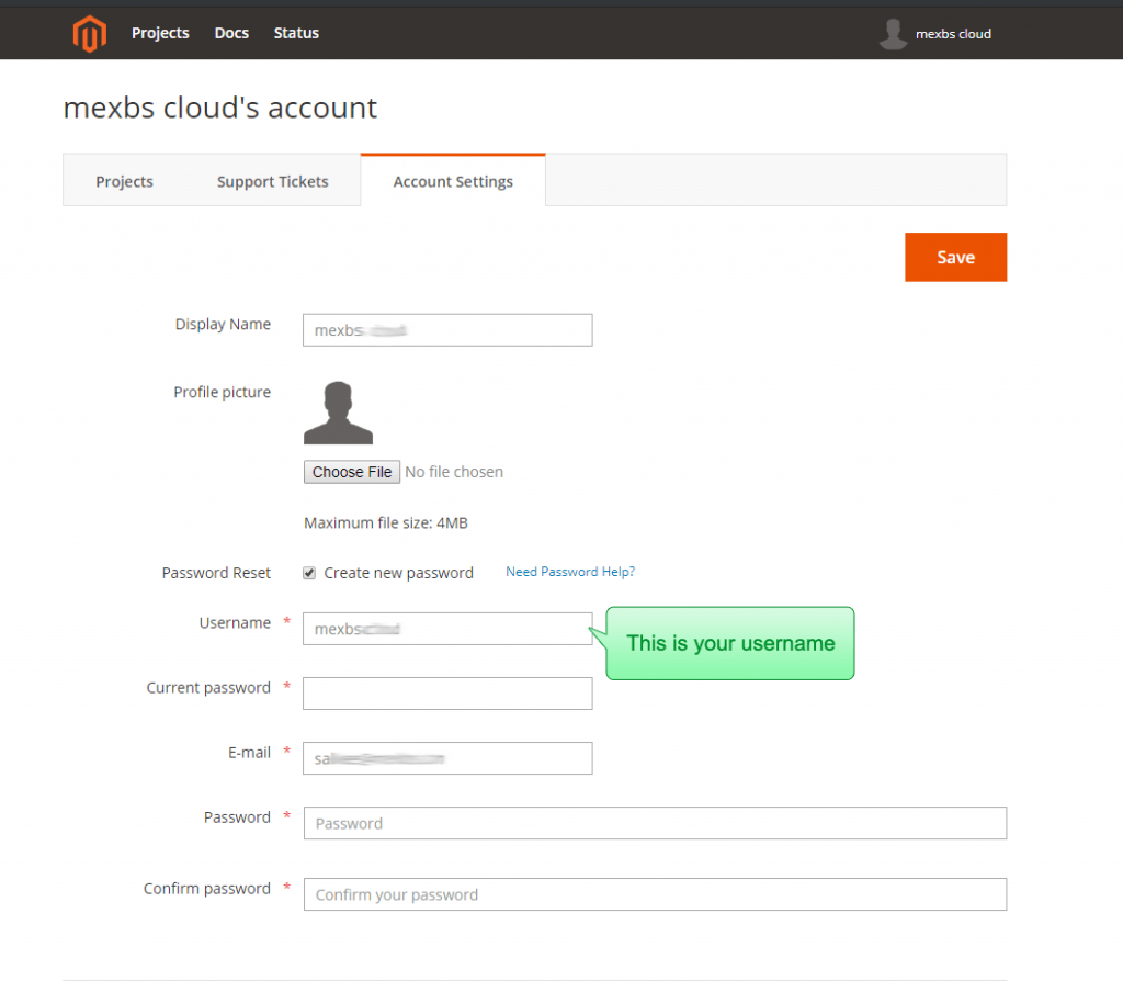 By clicking “Account Settings