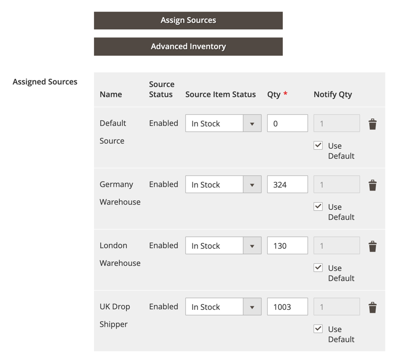 Assigning Quantities per Product in Magento Store