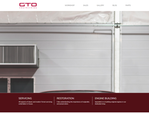 Shopify Development for GTO Engineering Ferrari Servicing