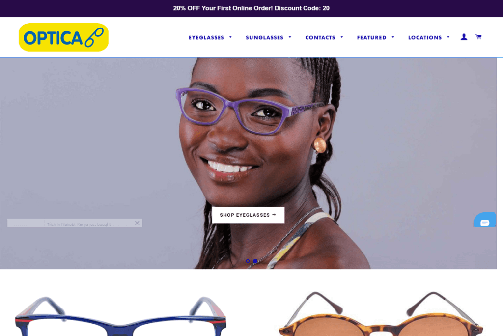 Optica Online Store Shopify Development