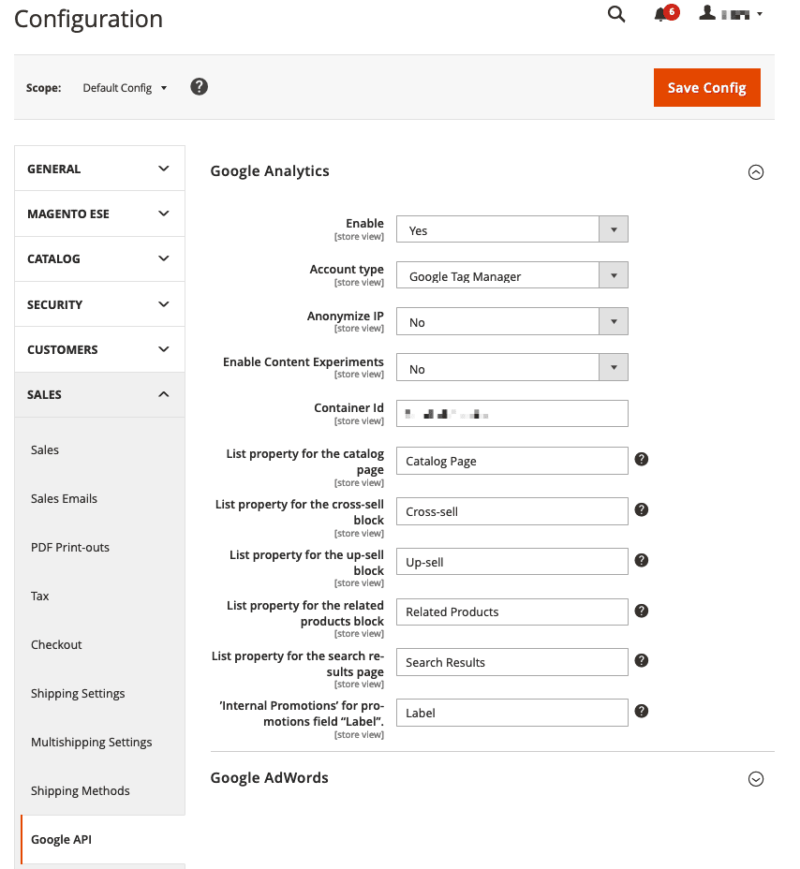 Configure Google Analytics Ecommerce Tracking in Adobe Commerce