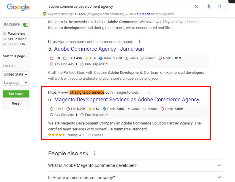 Adobe Commerce Development Agency