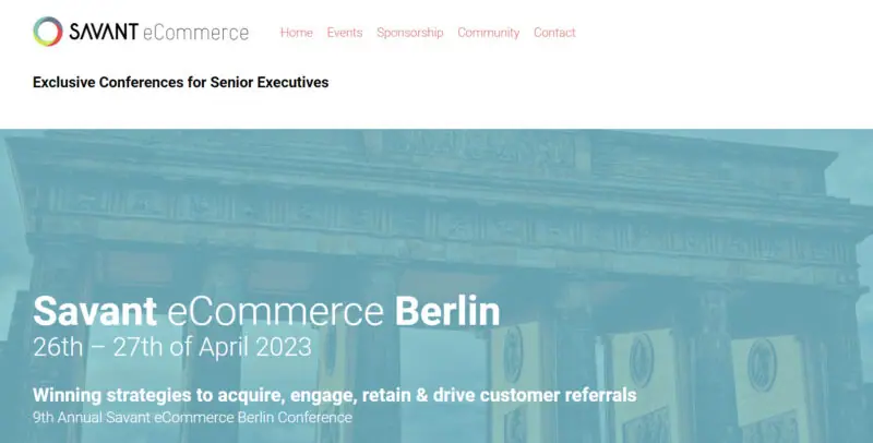 Savant eCommerce Berlin 2022 The Curated Event