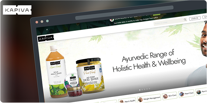Educational Shopify website for wellness brand Kapiva – built by Shopify development company using mobile-first UX and custom product pages