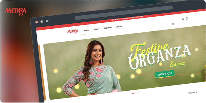 Feature-rich Shopify store development for fashion brand Moora by certified Shopify web developers – Wishlist and visual filter integration